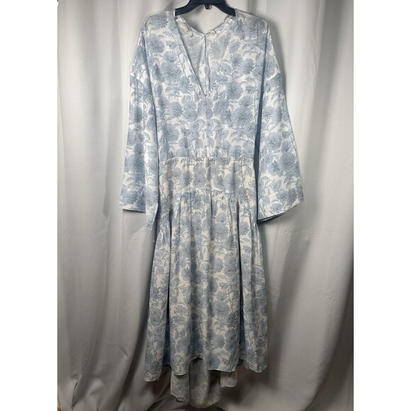 VINCE Dahlia Floral Motif Back Cutout Maxi Dress Sz XL New W/O Tag - Picture 6 of 13